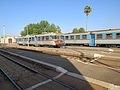 Zugkreuzung in Nardò Centrale mit zwei Triebwagen der Baureihe Ad