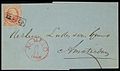 10c pink on letter from Almelo 19.11.1866 to Amsterdam, with 'FRANCO' cancel and date stamp, Type A (№ 5A)