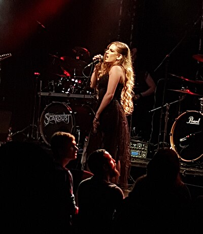 Scardust logo at a live performance, April 2018