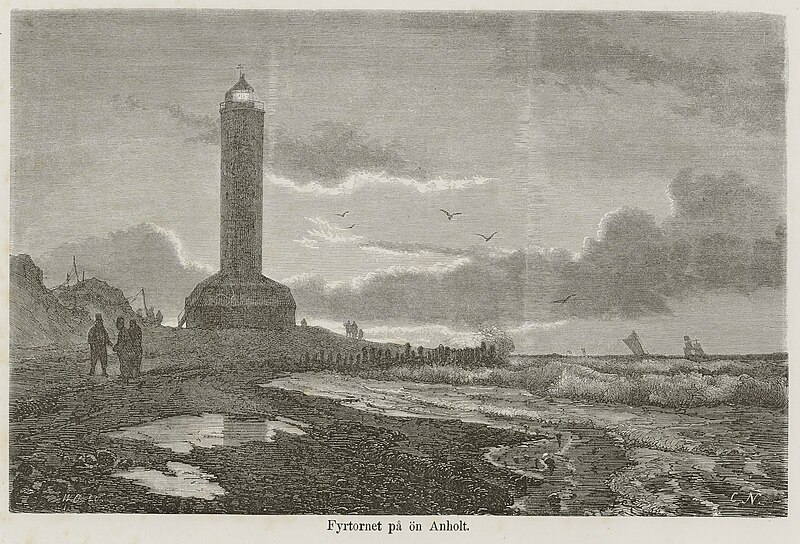 File:Nordiska taflor - Carl Neumann 1861 - Fyrtårnet på øen Anholt.jpg