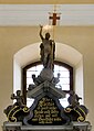 Nosseni-Altar, Christus auf der Weltkugel. Retousche: obere Bildhälfte etwas aufgehellt. Jesus ist unscharf....