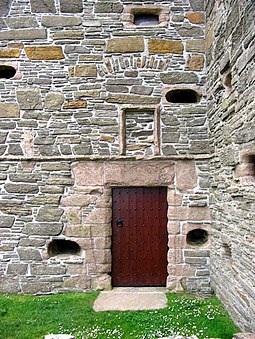 Doorway and shot holes Notland Castle, Pierowall - geograph.org.uk - 284573.jpg