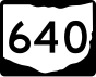 State Route 640 marker