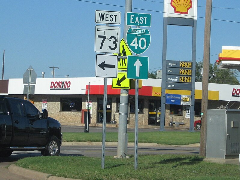 File:OK 73 at I-40 BL in Clinton.jpg