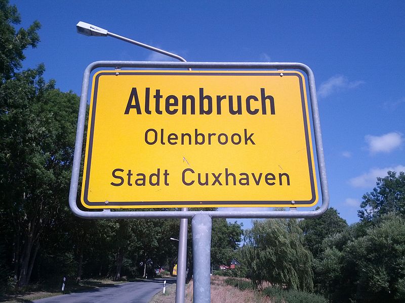 File:Oortsschild von Olenbrook, Landkreis Cuxhoben 4.jpg