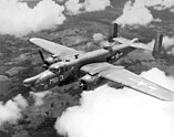 A North American PBJ-1D Mitchell of U.S. Marine Corps bombing squadron VMB-611 in flight.