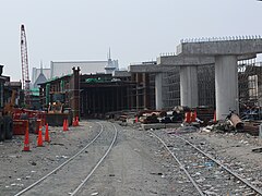 PNR Santa Mesa rail tracks, NLEX Connector project