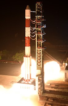 PSLV-C52, EOS-04 (aka RISAT-1A) - Liftoff from First Launch Pad of Satish Dhawan Space Centre, Sriharikota 006 (cropped).jpg