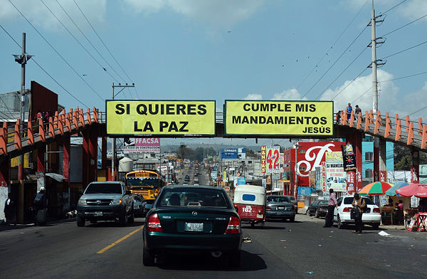 Pan-American Highway in Chimaltenango (Guatemala), 2015.