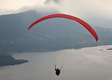 Paragliding over San Rafael Reservoir
