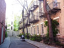 Patchin Place New York (2011) where Powys lived in Greenwich Village.