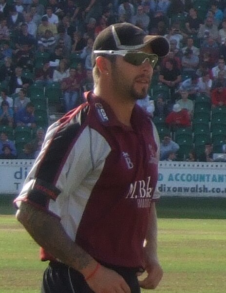Peter Trego in the field during a match against Durham at Taunton in 2009.