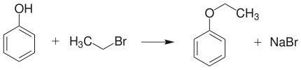 苯酚被溴乙烷乙基化为苯乙醚