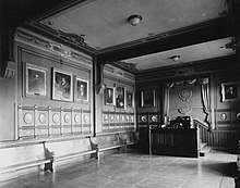 The Philodemic Society Room in Healy Hall in 1910 Philodemic Society of Georgetown University, debating room, circa 1910.jpg
