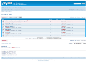 Example forum view, from PhpBB.