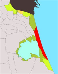 Posizione di El Saler rispetto alle Città del Sud