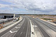 Port of Brisbane Motorway south view from overpass.