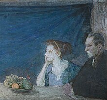 Atherton Curtis with his first wife L. B. Curtis, by Henry Ossawa Tanner