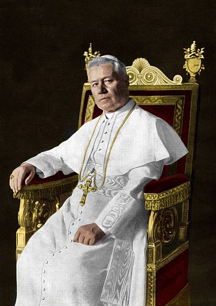 File:Portrait of Pope St. Pius X (Colored).jpg