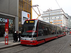 Praha, Nové Město, zastávka Národní, Škoda 15T č. 9206.jpg