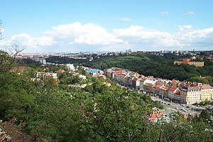 View on Košíře from the Skalka hill in Prague