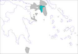 Расположение муниципалитетов в префектуре Афины