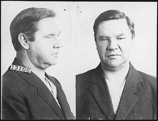 William Haywood mug shot at the United States Penitentiary, Leavenworth in 1918