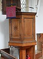 18th-century pulpit inside the Church of Saint Mary the Less, Cambridge. [60]