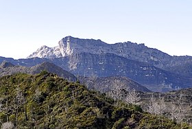 Vue du Puncak Trikora depuis le nord.