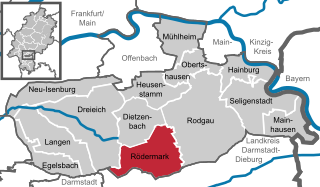 Läget för Rödermark i Landkreis Offenbach