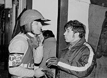 Ray Wilson and Dave Jessup discuss tactics, circa 1975 Ray Wilson Dave Jessup.jpg