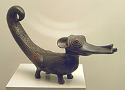 Naczynie ceramiczne w kształcie kajmana, kultura Chimú, Peru, 1400–1533 n.e.