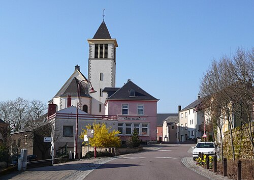 Zicht op Reckange-sur-Mess