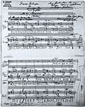 First page of the autograph of the piano version of Requiem