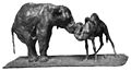 Скульптура «Африканский слон и молодой верблюд»
