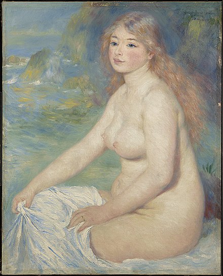 One of a series, Blonde Bather (1881), marked a distinct change in style following a trip to Italy