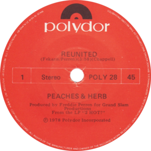 Reunited by Peaches and Herb, New Zealand single.png