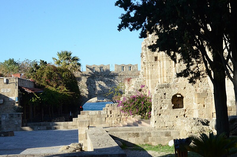 File:Rhodes-Gate of the Virgin seen from the Church of the Virgin of the Burgh.jpg