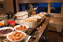 A small rijsttafel at a private party in the Netherlands