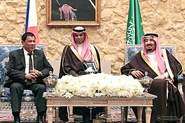 president Duterte ontmoet koning Salman