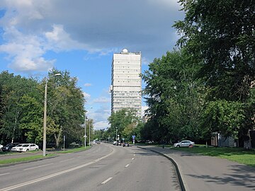 Torre Rosstat, vista desde el oeste.