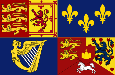 ไฟล์:Royal Standard of the United Kingdom (1714–1801).svg