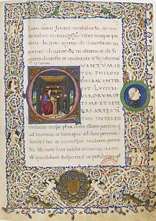 First page of the Naturales Quaestiones, made for the Aragonese court