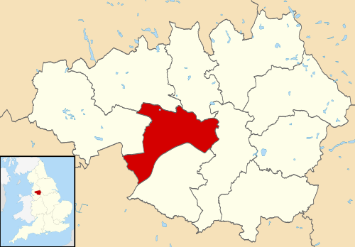 Salford shown within Greater Manchester