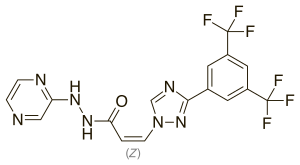Skeletal formula of selinexor