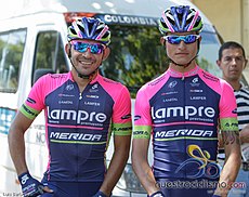 Lampre-Merida in 2014 Serpa & Anacona-TdSL2014.jpg