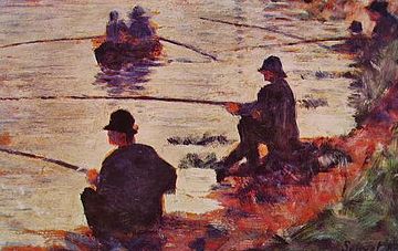 Исследования живопись. Жорж сера Рыбак. Жорж сёра the Anglers, study for la grande Jatte. Картина Рыбак. Композиция 