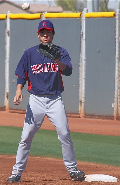 File:Shao-Ching Chiang with the Cleveland Indians in 2012 spring training (Cropped).jpg