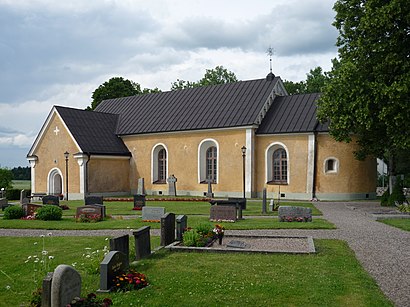 Vägbeskrivningar till Skogs-Tibble Kyrka med kollektivtrafik