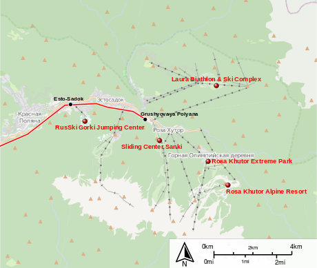 2014 Кыһыҥҥы Паралимпия Хайа Кластерын туттуллар сирдэрэ (interactive map)